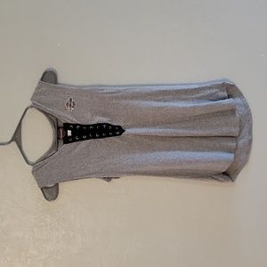 GREY, SMALL HARLEY-DAVIDSON TANK TOP JEWELED, SOFT